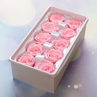 China Celebration Factory Price Grade 4cm 10pcs One Eternity Rose Preserved Roses Flower Box For Wedding Valentine's Day for sale