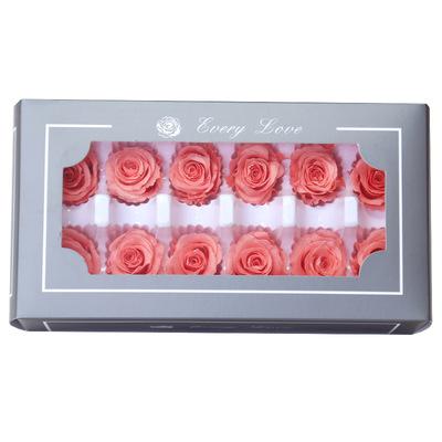 China Wholesale 3-4cm Celebration Grade One 12pcs Rose Flower Artificial Eternity Immortal Rose Preserved Roses Box for sale