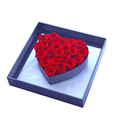 China Wholesale Eternal Rose Box Luxury Acrylic Rose Preserved Flower Preserved Celebration Roses Box for sale