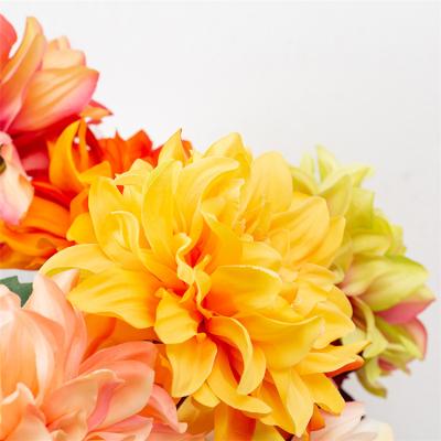 China Hot Selling Celebration Dahlia Flowers Artificial Flowers Silk Artificial Flowers for sale