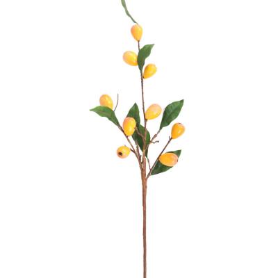 China Celebration Well Selling Artificial Loquat Branch Artificial Fruit Decoration for sale