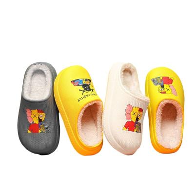 China Fashion Cotton Slippers Waterproof And Warm Durable Cartoon Robot Children'S Winter Bread Shoes for sale