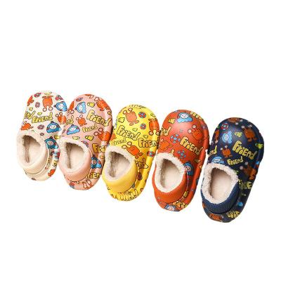 China 2021 Durable Children's Pop Cartoon Little Autumn And Winter Waterproof And Warm Cotton Slippers for sale