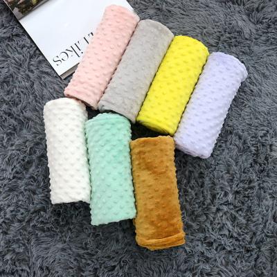 China Fancy soft 100% sublimation eco-friendly anti-pilling polyester Minky Dot Baby Blanket for personalization for sale