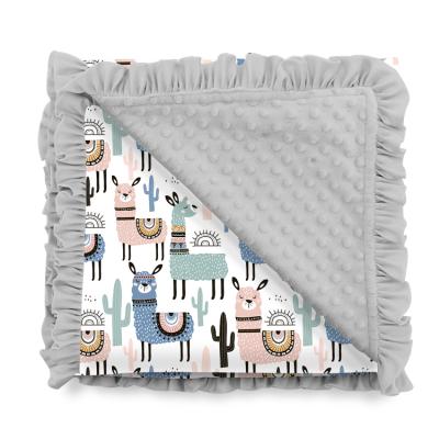 China Anti-pilling 2 Layers Digital Printing Design Super Soft Minky Material Wrap Breathable King Size Polyester Soft Baby Blanket For Newborns for sale