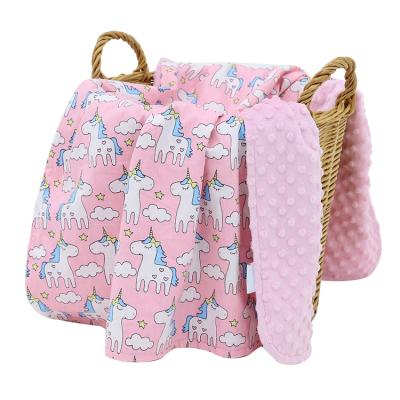 China High Quality Whimsical Comfortable PORTABLE Unicorn Cotton Design Cozy Throw Blankets For Crib Stroller for sale