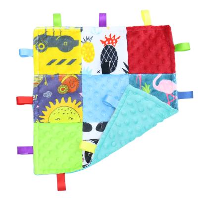 China Wholesale Quilting Design Anti-pull Little Plush Blanket Taggies For Newborns for sale