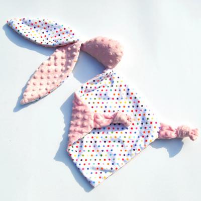 China Cute Hug Toy Cozy Comfotable Safe Babies Bunny Security Blanket For Children Anti-Pull for sale