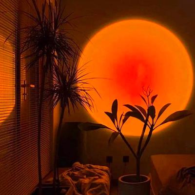 China Red Sun Rainbow Halo Sunset Light Projection Photographic Modern Stylish Wall Light LED Projector Lamp Red for sale