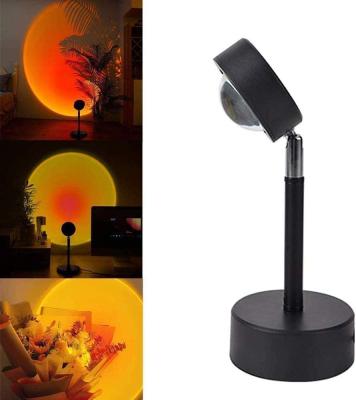 China 2021 Stylish Most Popular Ambient Sunset Atmosphere Mini Floor Lamp RGB USB Sunset Projector Lamp for sale