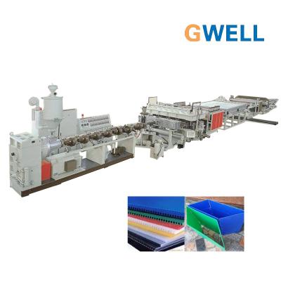 China Multiwall PP Hollow Section Plate Extrusion Line Used For Fruit Folding Boxes for sale