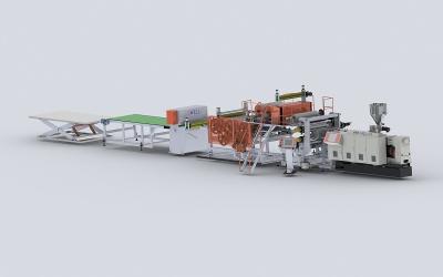 Κίνα Twin Screw LVT Wood Plastic Floor Extrusion Line LVT Flooring Production Machine προς πώληση