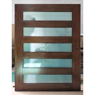 China Modern UK European Pivot Doors Entry Pivot Mahogany Hinge For Modern Door Wood Home Front Entry Design for sale