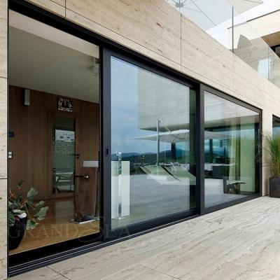 China Magnetic Glass Aluminum Screen Custom House Patio Slide Door Used Interior Doors Sliding Door Design for sale