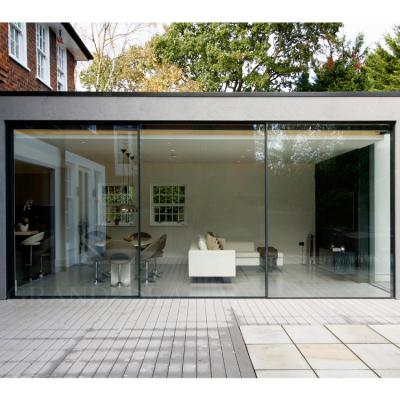 China Custom Residential Use Magnetic Aluminum Screen Glass Doors And Windows Interior Sliding Glass Door for sale