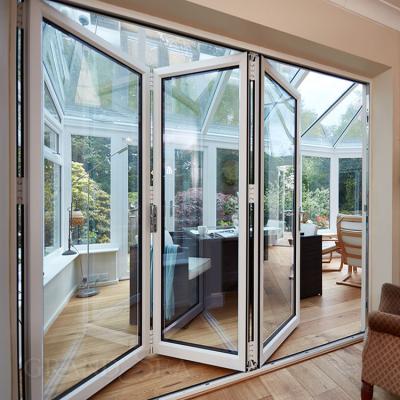 China Modern Commercial Whole House Customized Exterior Bifold Doors With Hardware Sliding Folding Doors for sale