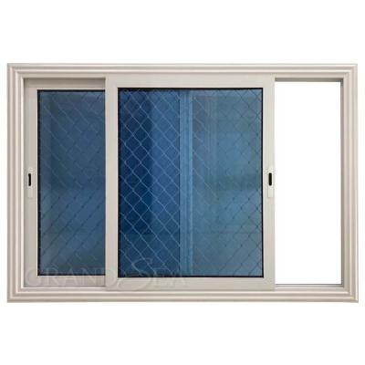 China Folding Screen Patio 6063-T5 Aluminum Glass Glazed Sliding Windows Tracks Double Sliding Windows for sale