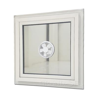 China Magnetic Screen 5 Inch Bathroom Window Exhaust Fans High Quality Aluminum Alloy Glass Doors And Windows Frosted Privacy Windows for sale