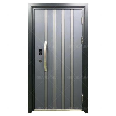 China Beautiful Modern Exterior Strong Security Metal Security Use House Steel Doors For Room for sale