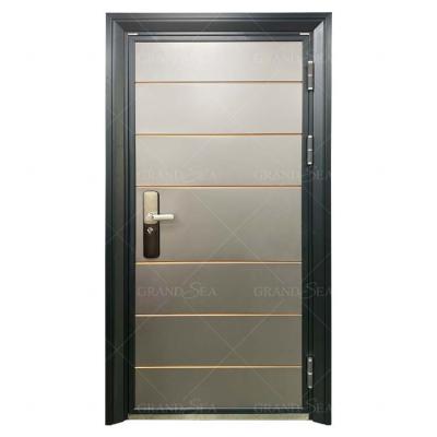 China Modern Commercial Luxury Strong Metal Security Exterior Use Steel Doors For Homes for sale