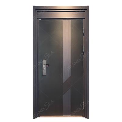 China Modern Custom Anti-theft Security Metal Entrance Front Door Modern Security Used Exterior Steel Doors For Sale for sale