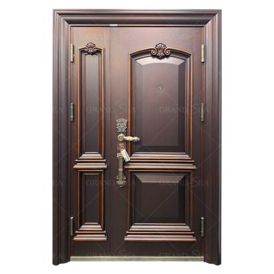 China Latest Design Nigeria Manufacturer Modern Cheap Exterior Bullet Proof Security Prehung Steel Door for sale