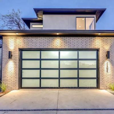 China Easily Assembled China High Quality Modern Black Glass Color High Performacein Opening Sliding Side Roll Up Garage Roller Door Grades Sectional Garage Door for sale