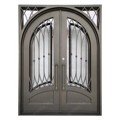 China China Top Supplier Nigeria Custom Iron Doors Modern Iron Exterior Entry Doors Double Iron Modern Doors for sale