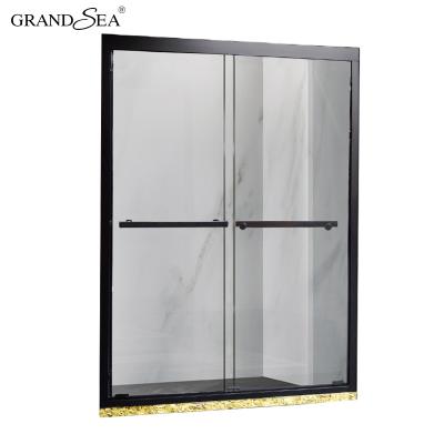 China Hot Sale OEM Durable Custom Bathroom Stainless Steel Frame Swing Frosted Tempered Glass Shower Door for sale