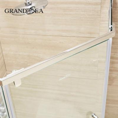 China Modern Stainless Steel Shower Hinge For Bathroom Glass Door Shower Door Fixed Walk In Frameless Glass Shower Screen for sale