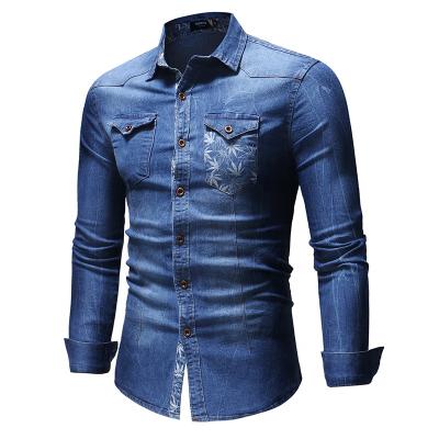 China Breathable Top Selling Casual Jeans Shirt Mens Jeans Shirt Men for sale