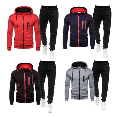 China Custom Mens Fashion Hooded Cardigan Sweatsuit Men Casual Style Breathable Long Sleeve Sportswear for sale