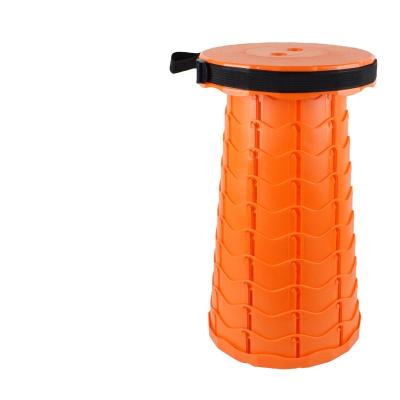 China Adjustable (Height) Round Small Stool Retractable Plastic Chair For Camping for sale