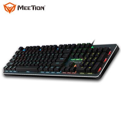 China MEETION MK007 Ergonomic Macro Led Backlit Light Customizable Metal Pc Computer Rgb Gamer Gaming Mechanical Keyboard for sale