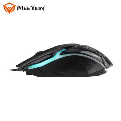 China Hot Selling MEETION M371 Ergonomic Both Hands Variable Highlight Optical Gaming Wired Mouse for sale