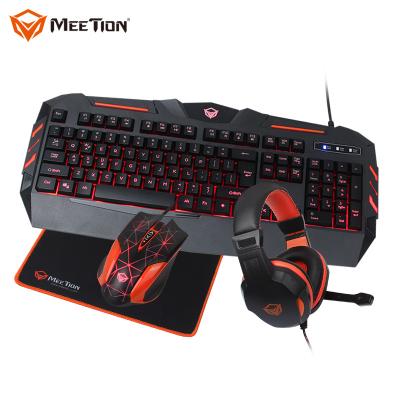 China MeeTion keyboard and mouse gaming combo with Headphone And Mouse Pad for sale