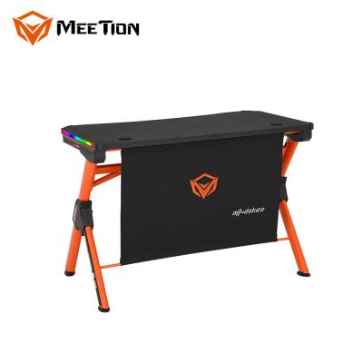 China MeeTion DSK20 Gaming Desk Cheap Electric USB Led Adjustable Gaming Computer Table RGB Lighting PC With Led Light for sale