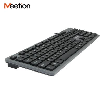 China MEETION USB Chocolate Thin Waterproof Ergonomics Computer Convenient Wired standard Keyboard for sale