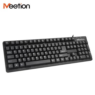 China MEETION MT-K202 US Layout USB Wired Ergonomic Waterproof Professional Office Keyboard For PC for sale