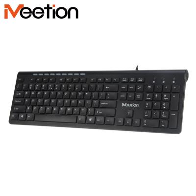 China MEETION Ergonomic Silent Multimedia USB Wired Standard Office PC Computer Keyboard for sale