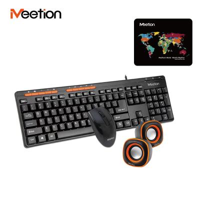 China MEETION C105 Keyboard Mouse Speaker Set Kit Usb Keyboard And Mouse Combo With Mouse Pad for sale