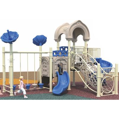 China Colorful Douli kids outdoor castle theme LLDPE slide playground for children with Dia. 114mm upright posts for sale