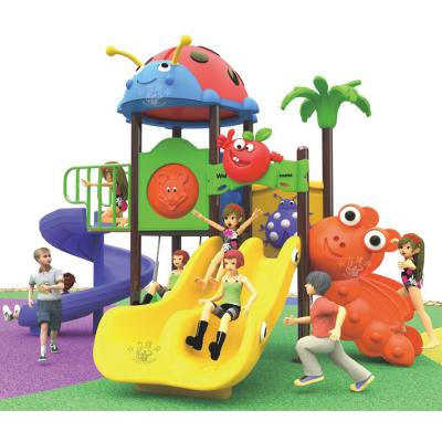 China Colorful Douli children outdoor Dia. 76mm galvanized pipes fixed cute animal top small size slide playground for kids for sale