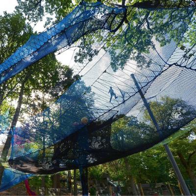 China Colorful Douli customizable family outdoor colorful rope crocheted safe durable treetop net adventure park playground for children for sale