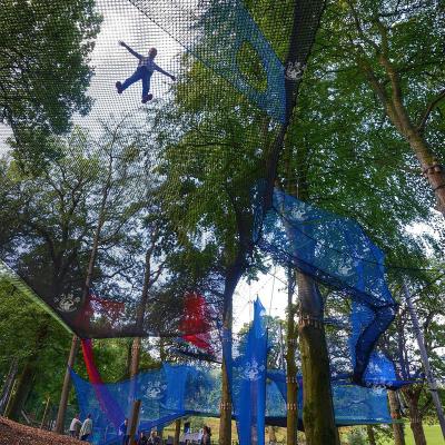 China Colorful Douli customizable outdoor rope woven magic jungle treetop net playground for children and adults for sale