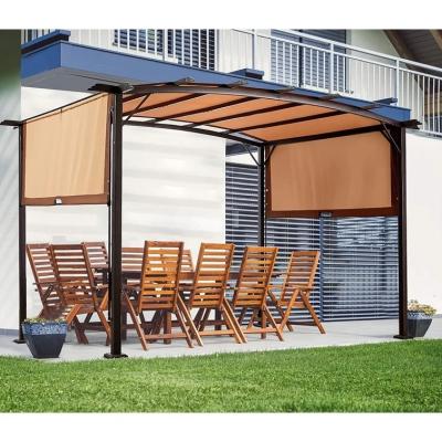 China Factory Direct Sale Easily Assembled Retractable Patio Pergola Metal Shelter Gazebo Outdoor Gazebo with Sun Shade Canopy for sale