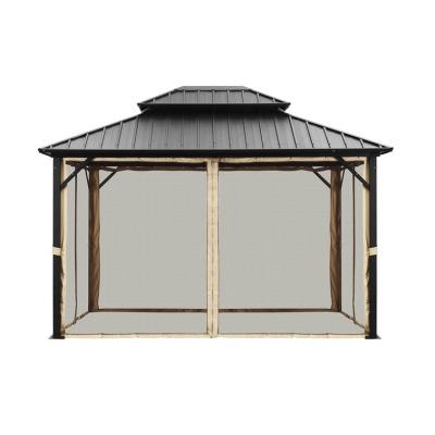 China New Contemporary Arrive Outdoor Use Furniture Aluminum Hotel Pavilion Backyard Gazebo for sale