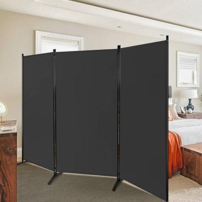 China Modern 3 Panel Room Divider, Folding Privacy Screen With Adjustable Foot Pads, Free Standing Home Office Partition for sale