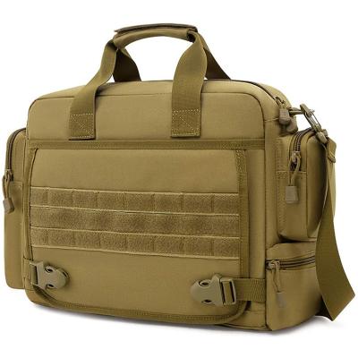 China Military Activities Tactical Briefcase 14 Inch Laptop Messenger Bag Style Shoulder Bag Handbag For Men Brown for sale