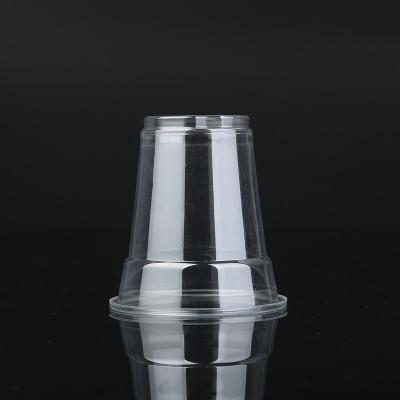 China Hot Selling Eco-Friendly Biodegradable Biodegradable Compostable PLA Clear Plastic Cup With Lid for sale